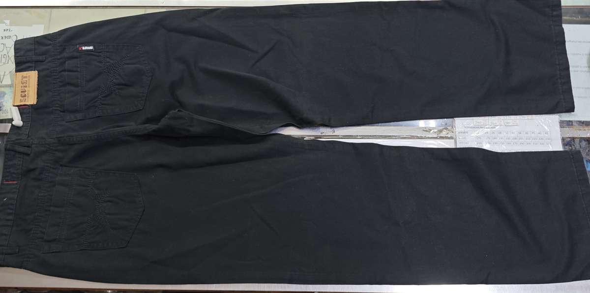 SOVIET BLACK COTTON PANTS (SIZE 38)