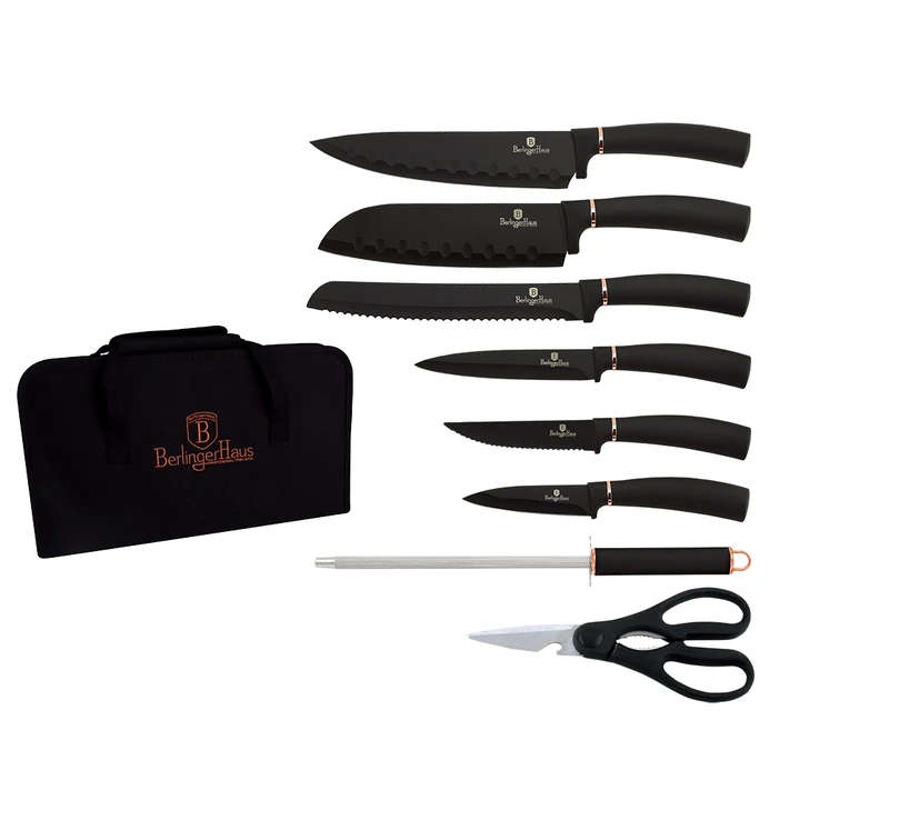 Berlinger Haus 9 Pieces Marble Coating Knife Set with Magnetic Hanger & Bag (DISPLAY MODEL)
