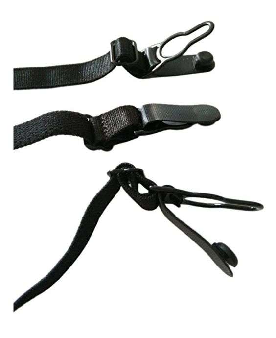 2x Mens Shirt Stays Holders Elastic Garter Belt ,Non-Slip Locking Clamps Uniform