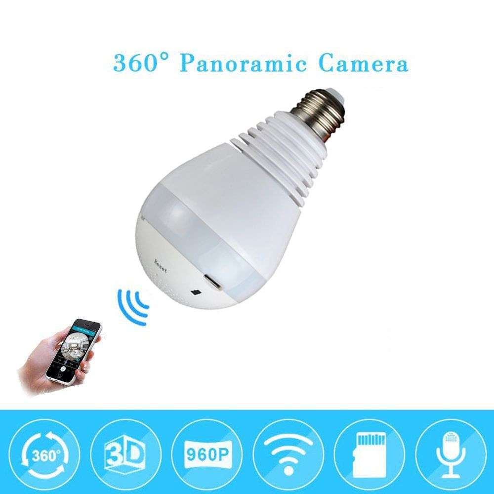 WIFI Camera Panoramic 360 View Smart Light Bulb Camera Monitoring