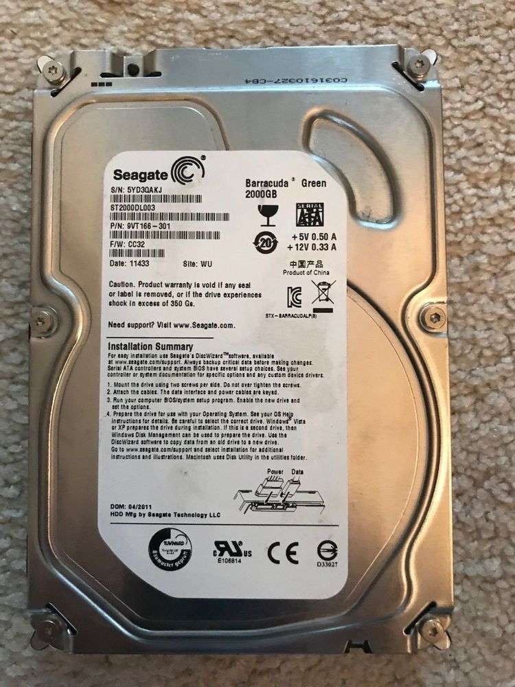 Seagate Barracuda 2TB 3.5" HDD