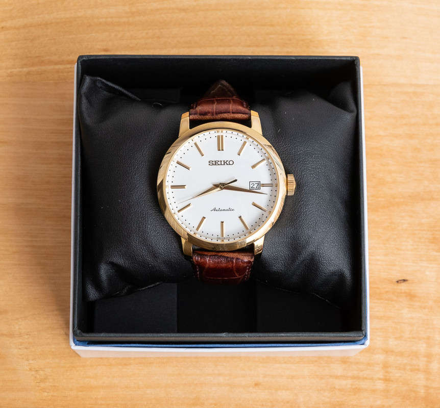 Mens Seiko 4R35-00Z0 Automatic Watch with Box and Papers