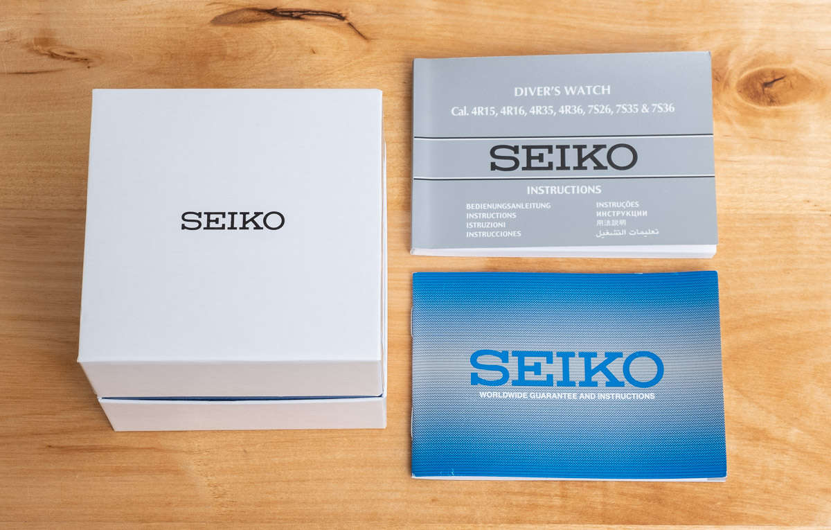 Mens Seiko 4R35-00Z0 Automatic Watch with Box and Papers