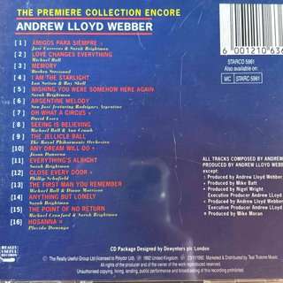 Andrew Lloyd Webber: Premiere Collection Encore : CD