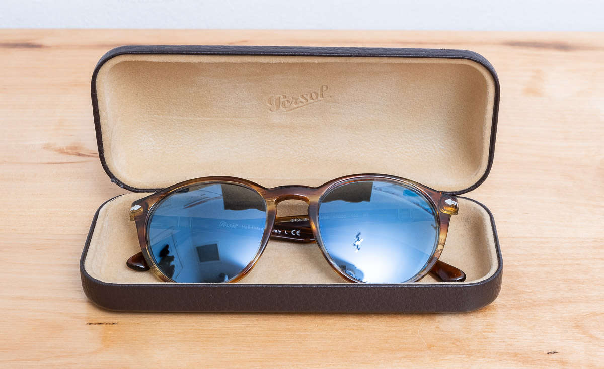 Persol PO3152S Sunglasses in Brown Striped Yellow