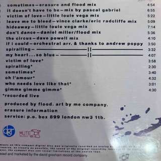 Erasure: The Two Ring Circus : CD