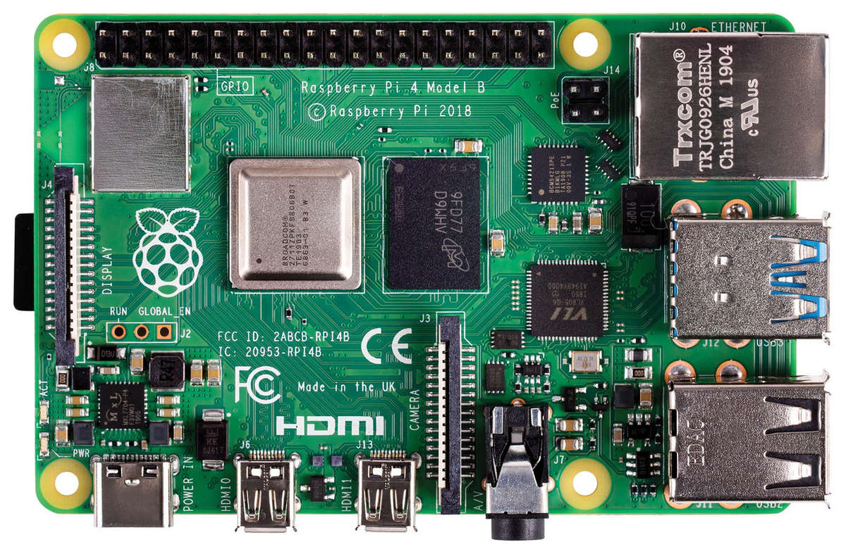 Raspberry Pi 4 Model B, BCM2711 SoC, 2GB DDR4 RAM, RPI4-MODBP-2GB