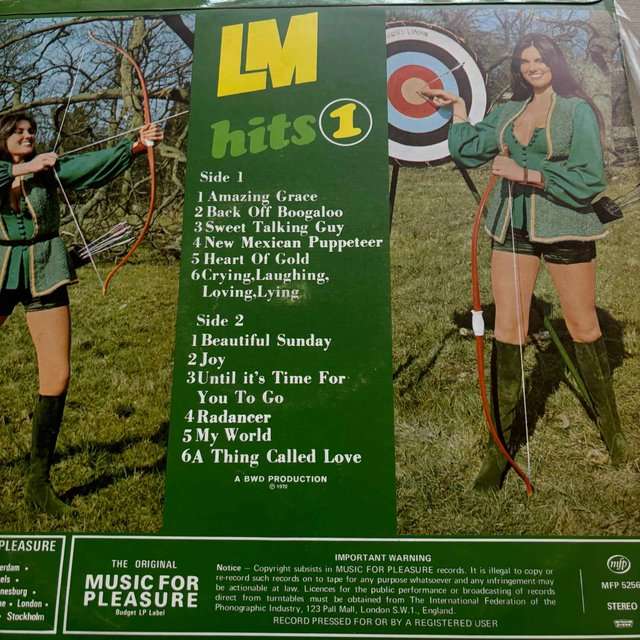 LM Hits 1 : Various Artists : LP Cond. = VG