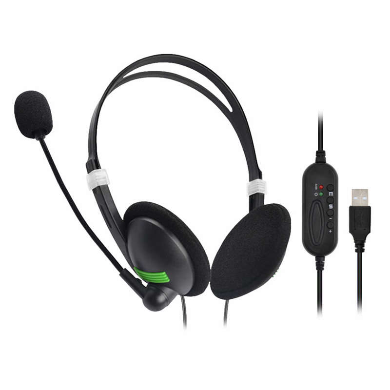 Astrum On-ear USB Wired Headset with Mic - HS740