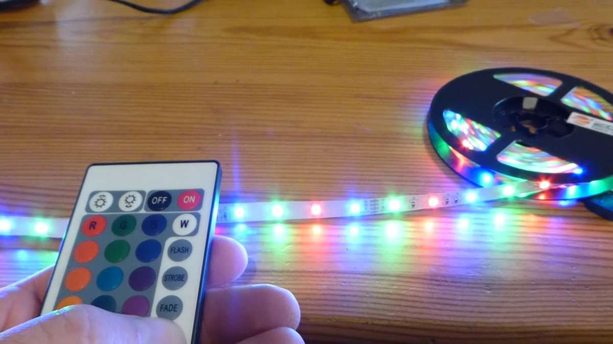 RGB 5M Waterproof LED Colorful RGB Flexible Led Light Strip + Remote + 12V Adapter