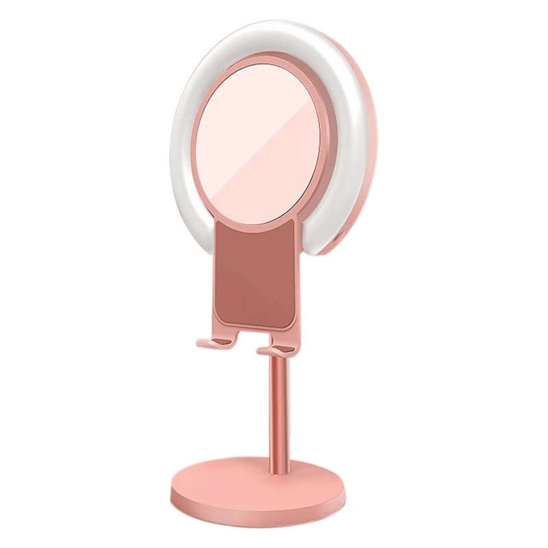 Selfie Ring Light With Desk Stand & Make Up Mirror
