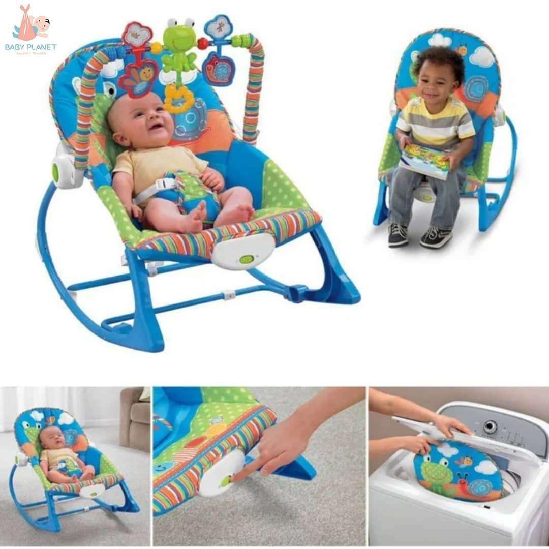 Tiibaby Infant-to-Toddler Rocker - Green | Vibration | 0m - 18KG