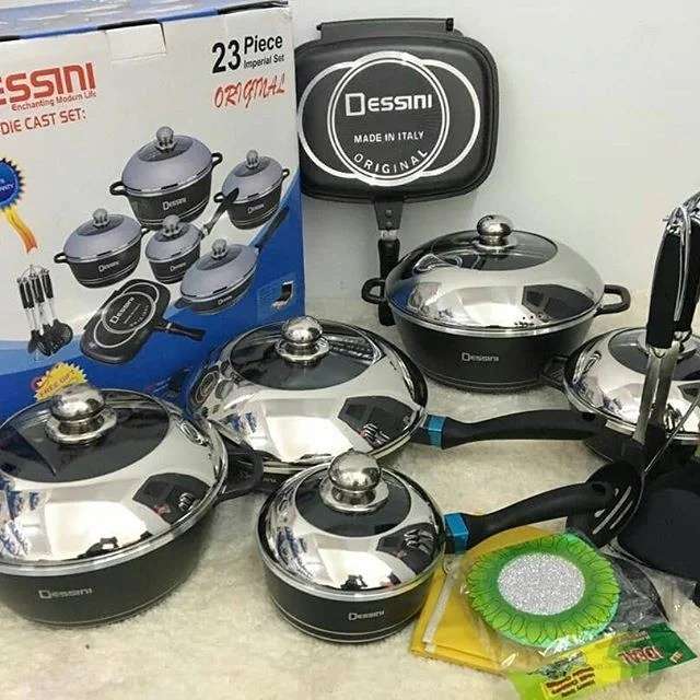 23 Pieces Dessini Pots  Non Stick Cookware Set