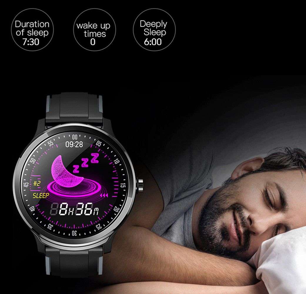 Polaroid Round Carbon Full Touch Active Smart Watch