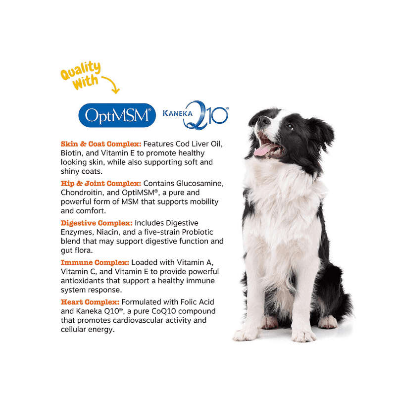 Zesty Paws Multivitamin for Dogs - 5-in-1 Multivitamin Bites for Dogs with OptiMSM & Kaneka