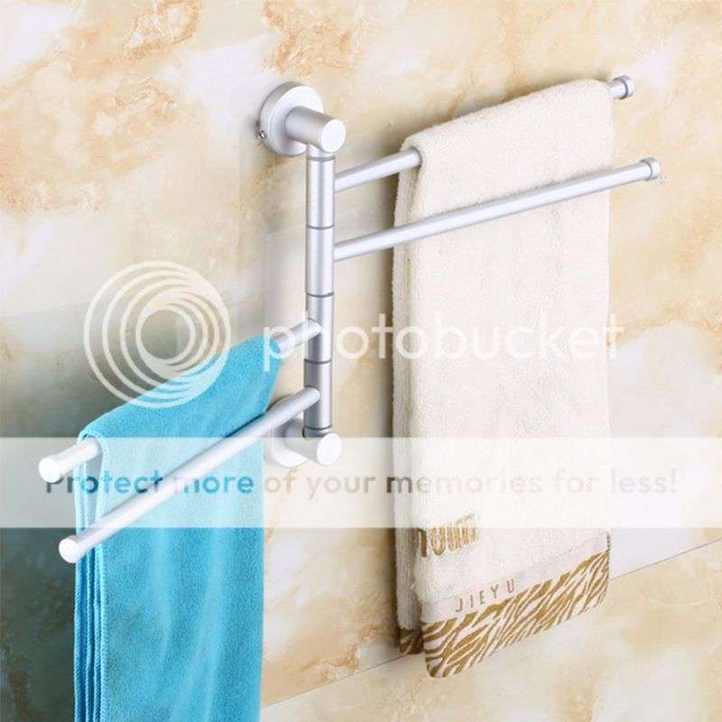 *LOCAL STOCK* IKEA style towel holder 4 swivel bars Aluminium bath rack rail hanger