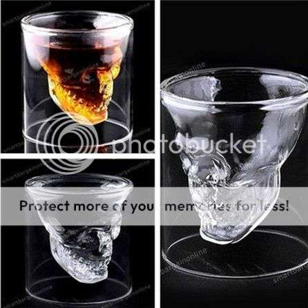 *LOCAL STOCK* Surprising Crystal Skull Head Shot Glass Glasses Cup Drinking Ware