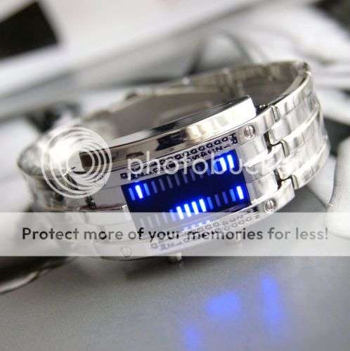 *LOCAL STOCK* Long-lasting Shockproof Army Style LED Watch with 28 Blue LED lights Watches