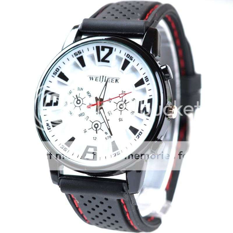 *LOCAL STOCK* WEIJIEER Fashion Quartz Analog Mens Dress Sport Large Numbers Wrist watch