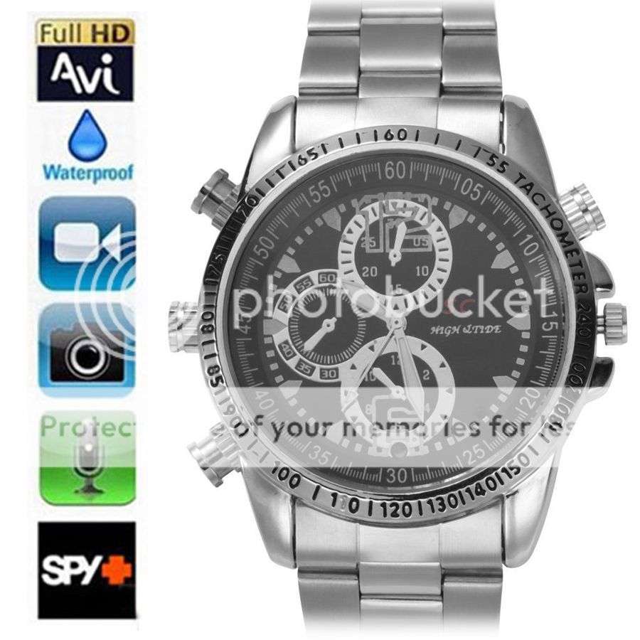 *LOCAL STOCK* Steel Belt HD Waterproof 4GB Spy Watch DVR Video Pinhole Hidden Camera Camcorder