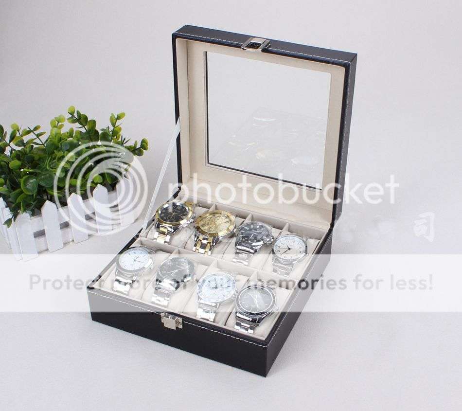 *LOCAL STOCK* 8 Grid PU Leather Watch Display Collection Case Box Jewelry Storage Organizer unboxed
