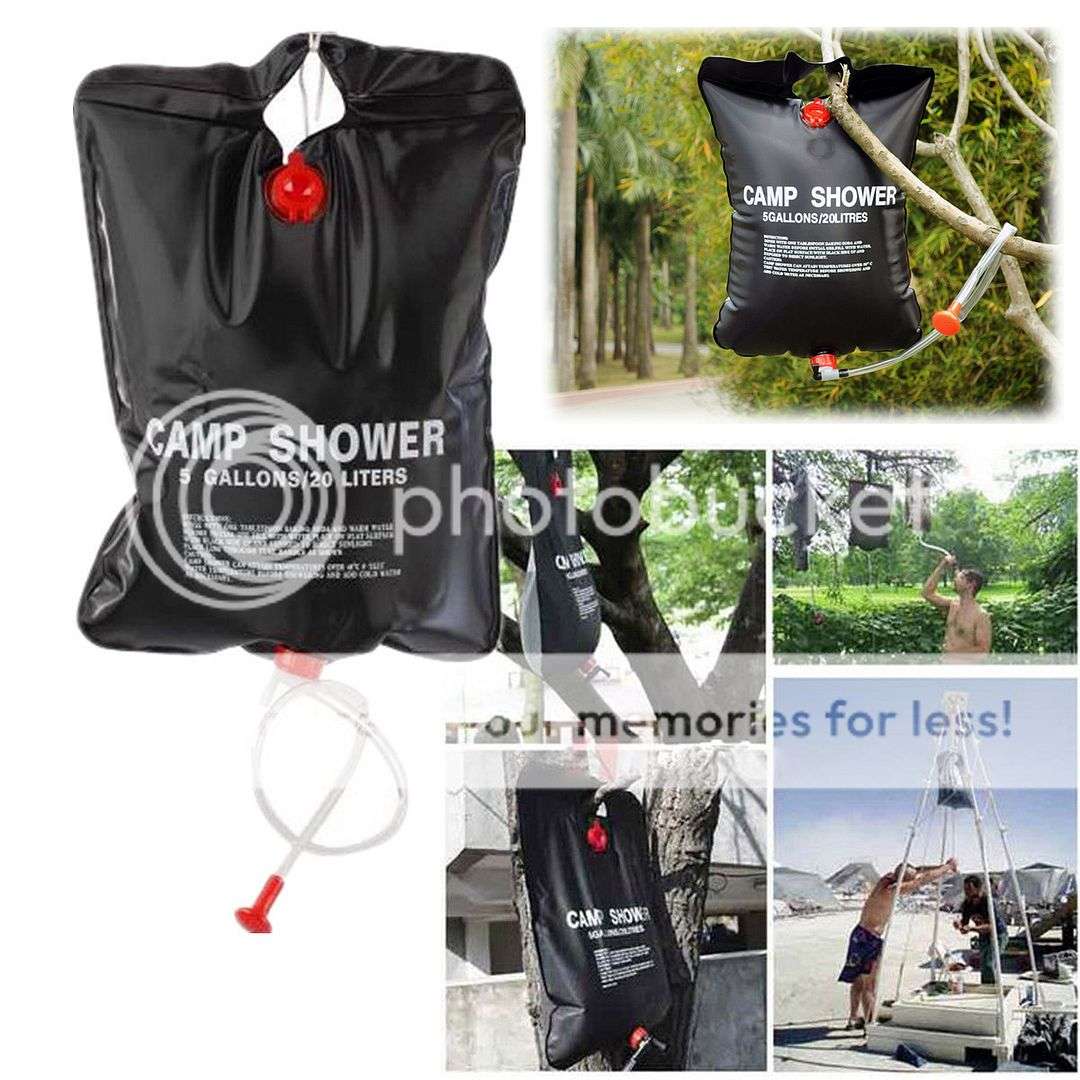 *LOCAL STOCK* 20L Solar Energy Heated Shower Pipe Bag for Sport Camping Hiking Camp Outdoor