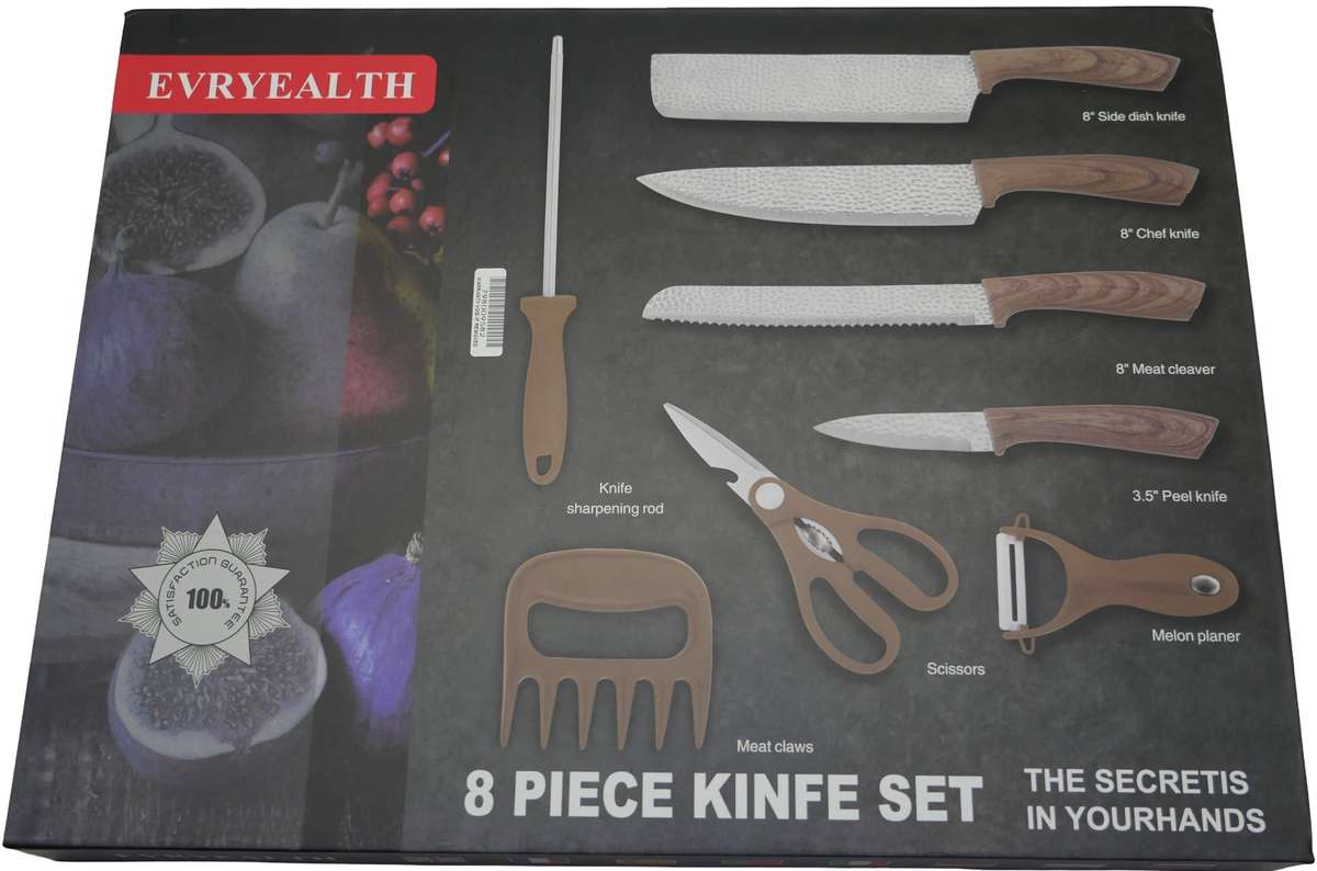 EVRYEALTH 8pc Knife Set