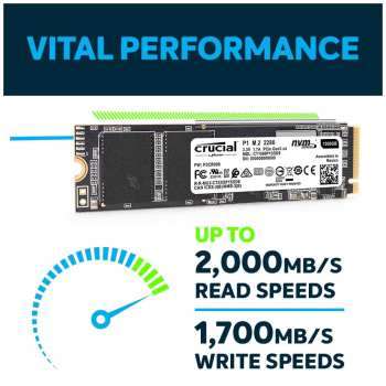 Crucial P1 1Tb 3D Pcie Nvme M.2 Ssd (CT1000P1SSD8) - 12 Month Carry-In
