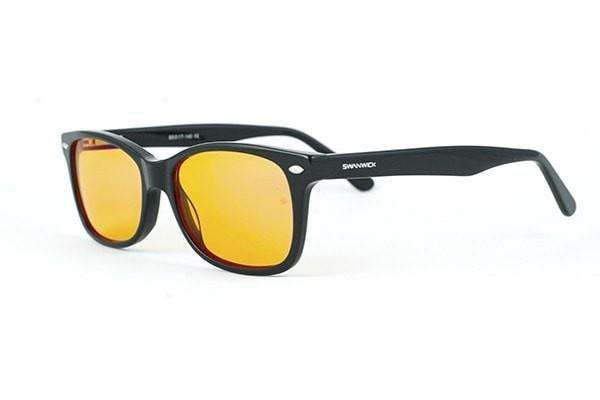 Blue Light Blocking Glasses  Swannies Gamer and Computer Eyewear for Deep Sleep ... - Classic Black