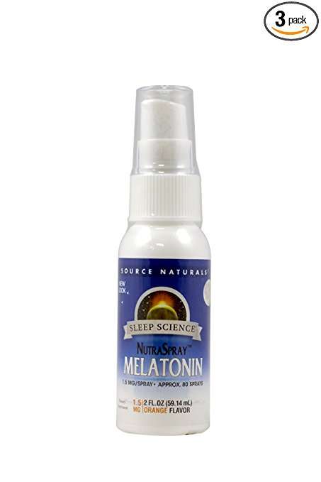 Source Naturals Melatonin NutraSpray Sleep Support, Orange Flavor - 60ml (80 Sprays)
