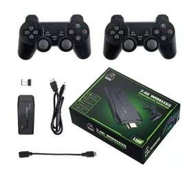 4K Ultra HD Game Stick + 2 x Wireless Controllers Gamepad Set