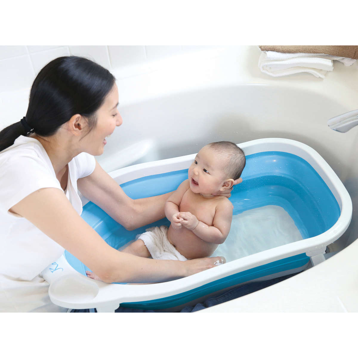Baby Folding Bath Tub (BLUE)
