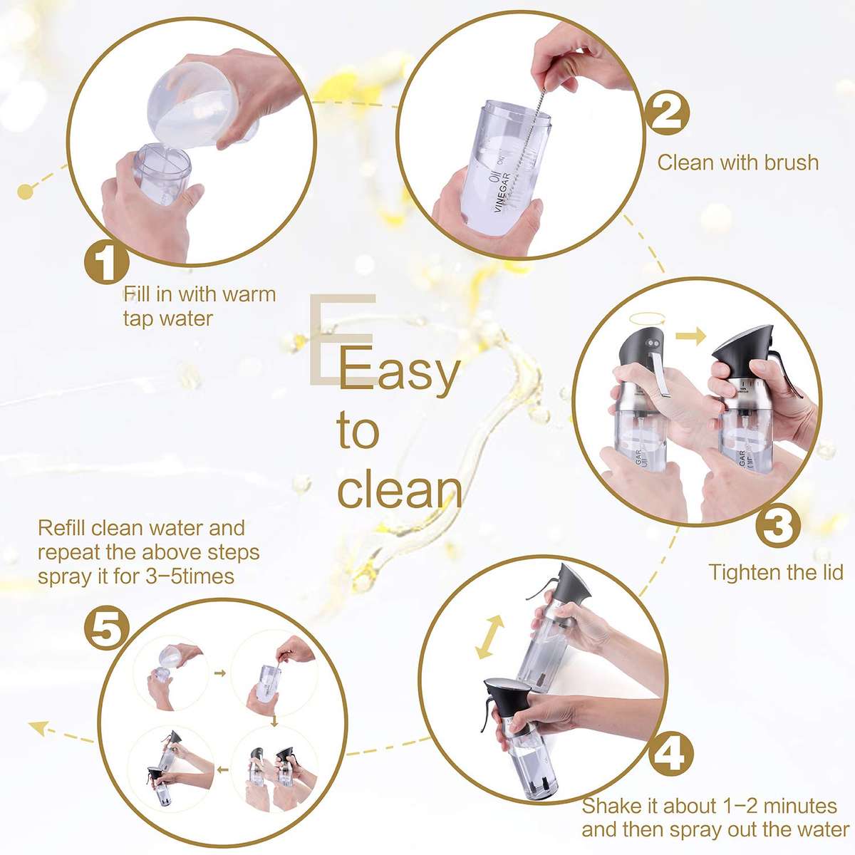 2-in-1 Olive Oil & Vinegar Spray Bottle