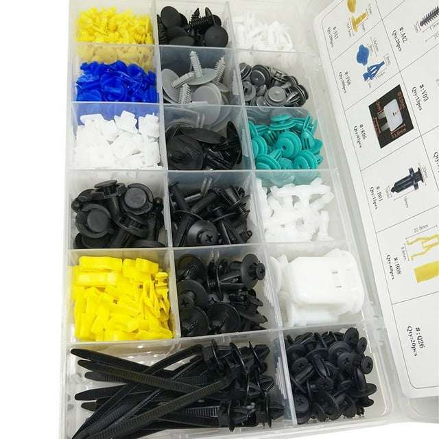 730Pcs Plastic Car Body Push Pin Rivet Fasteners Trim Moulding Clip Assortments