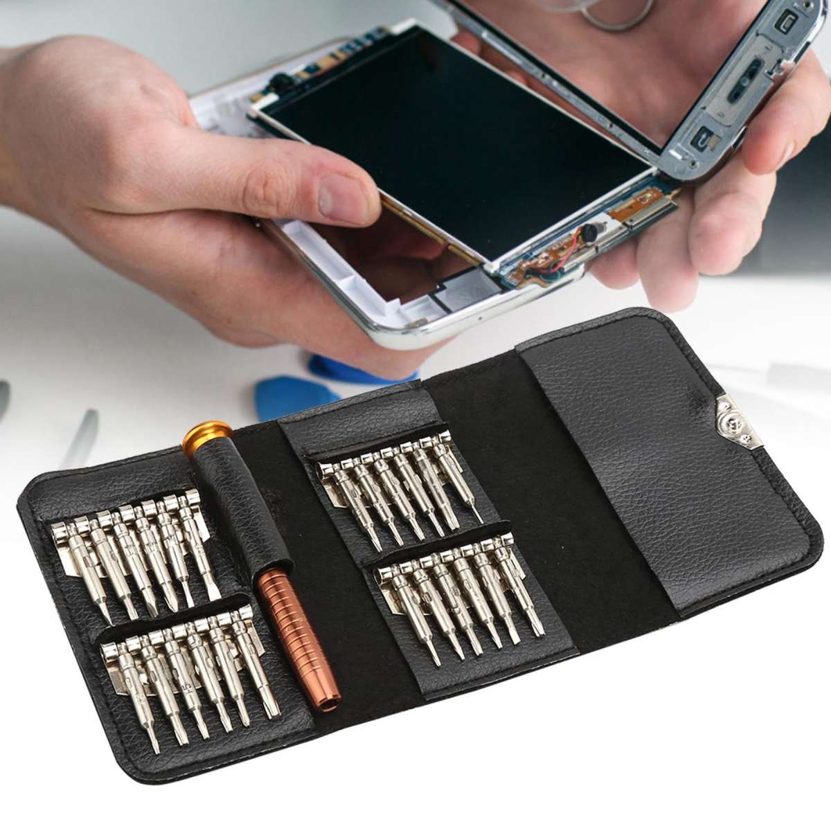 25 in 1 Precision Screw driver Set in wallet type Pouch