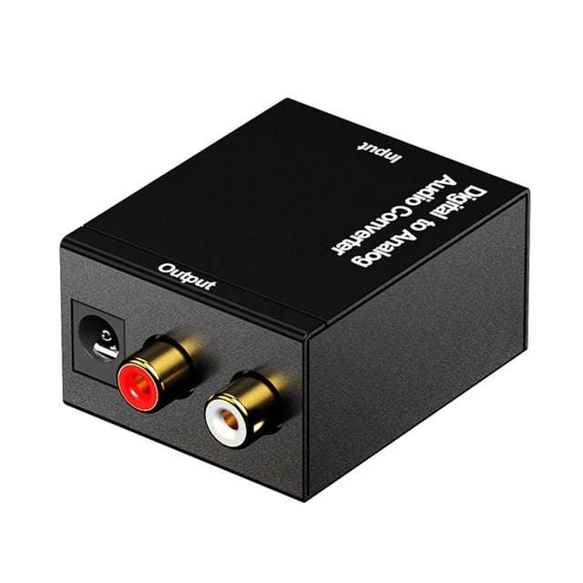 Digital to Analog Audio Converter - Optical to RCA Adapter for Stereo Sound