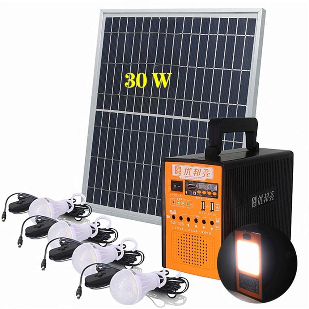 Solar Generator Power Station Portable System with LifePO4 Battery 25200mA + 18V 28W Solar Panel