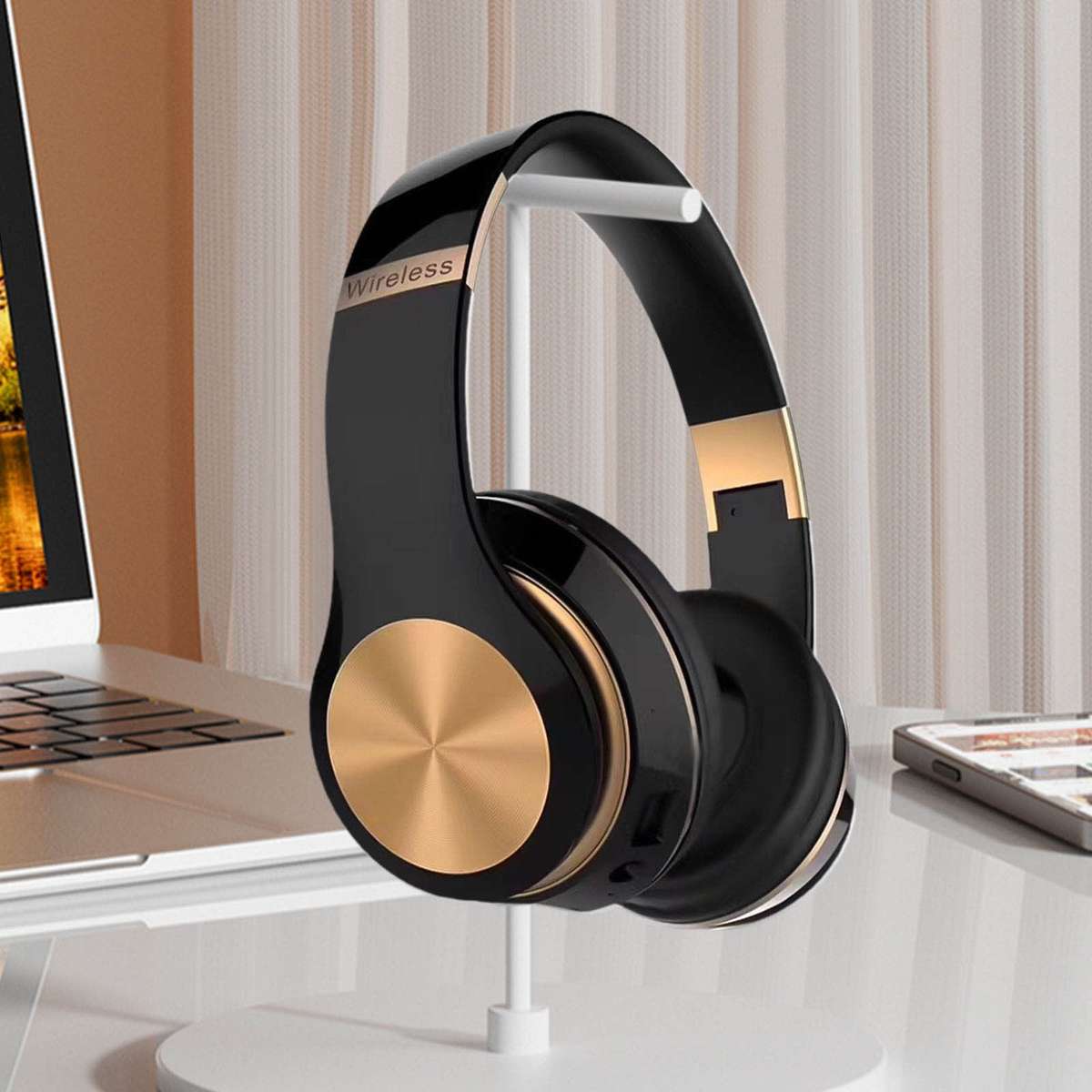 T5 Bluetooth Headphone 5.0 3D Stereo Wireless Headphones with Mic Foldable