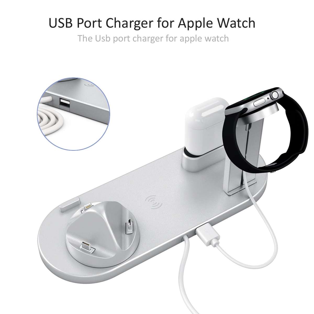 Multi-functional Charging Stand For Mobile Phones, iWatch Series 5 4 3 2 1 and AirPods Pro Second Ge