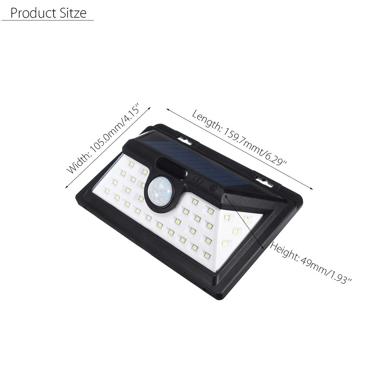 Outdoor Waterproof 34 LED Solar Power Light PIR Motion Sensor Security Wall Lam