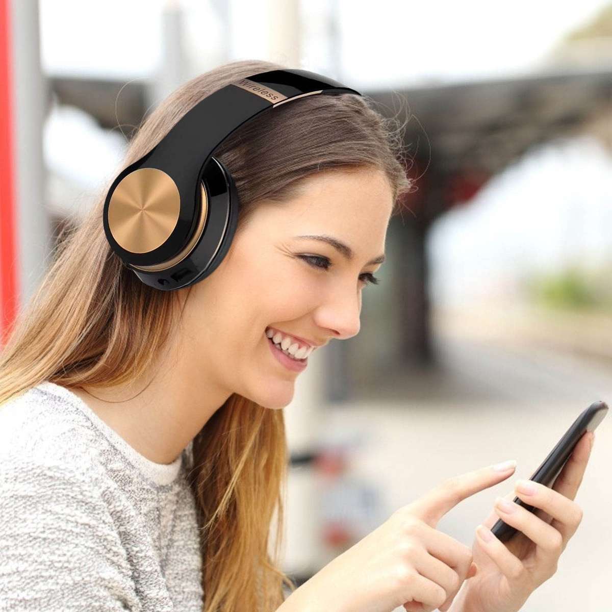T5 Bluetooth Headphone 5.0 3D Stereo Wireless Headphones with Mic Foldable