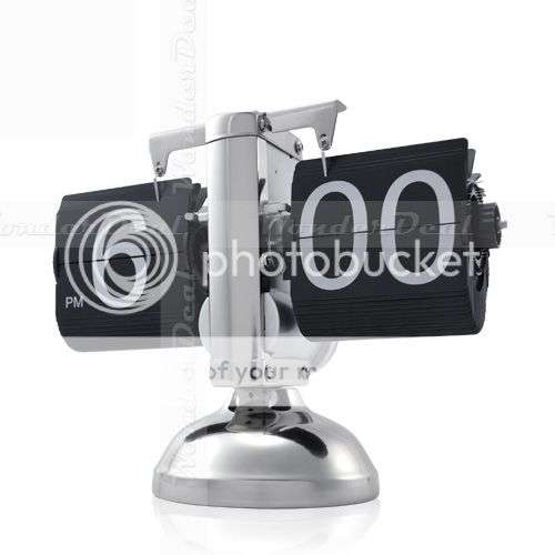 Retro Flip Down Steam Punk Design Style Clock - Cool Internal Gear Operated