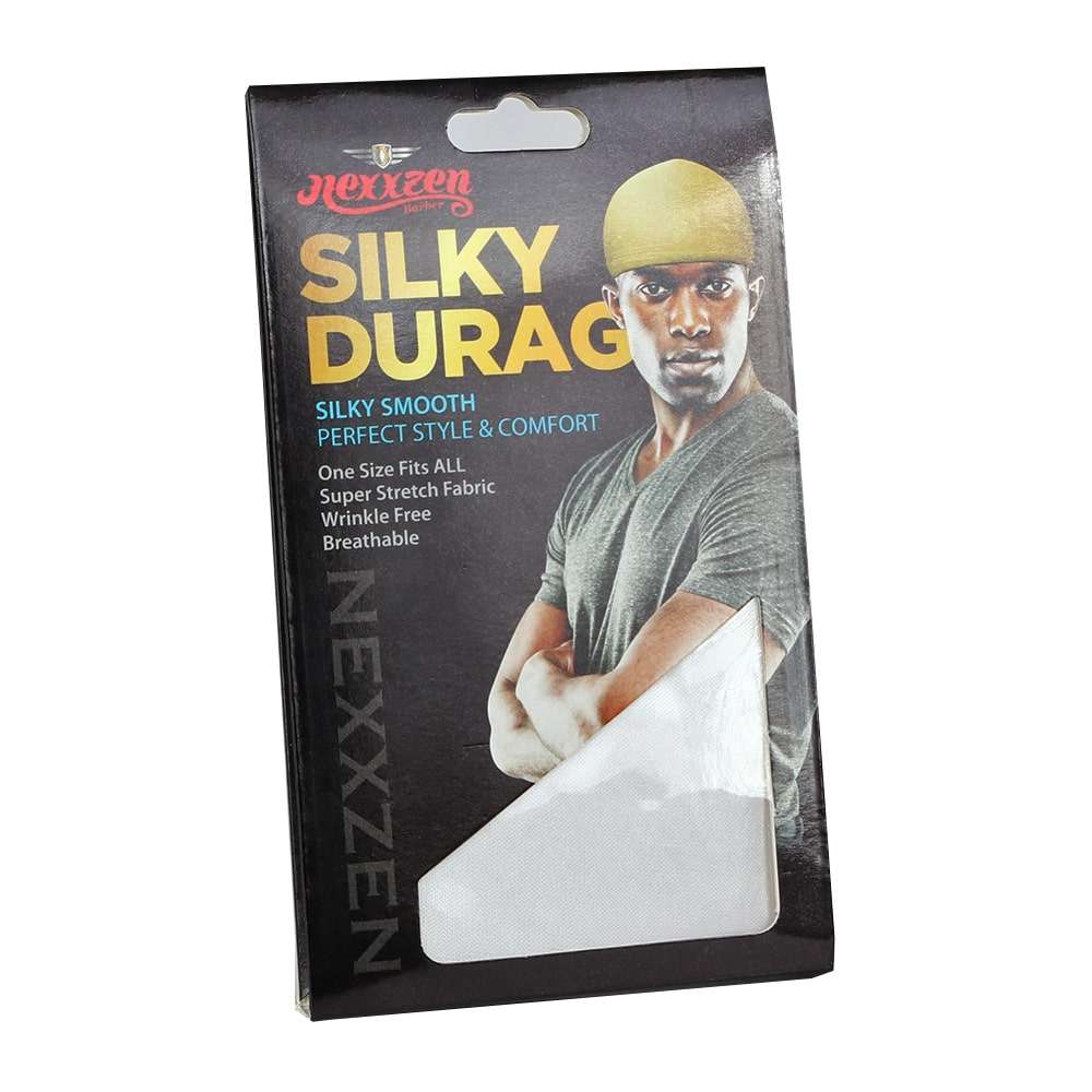 Silky Finish Durag Unisex Headwrap (ice white)