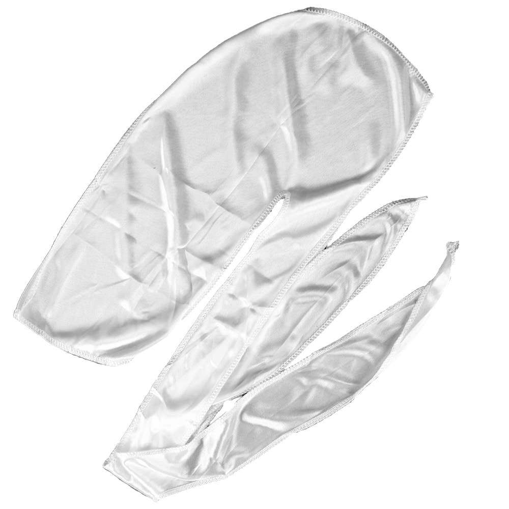 Silky Finish Durag Unisex Headwrap (ice white)