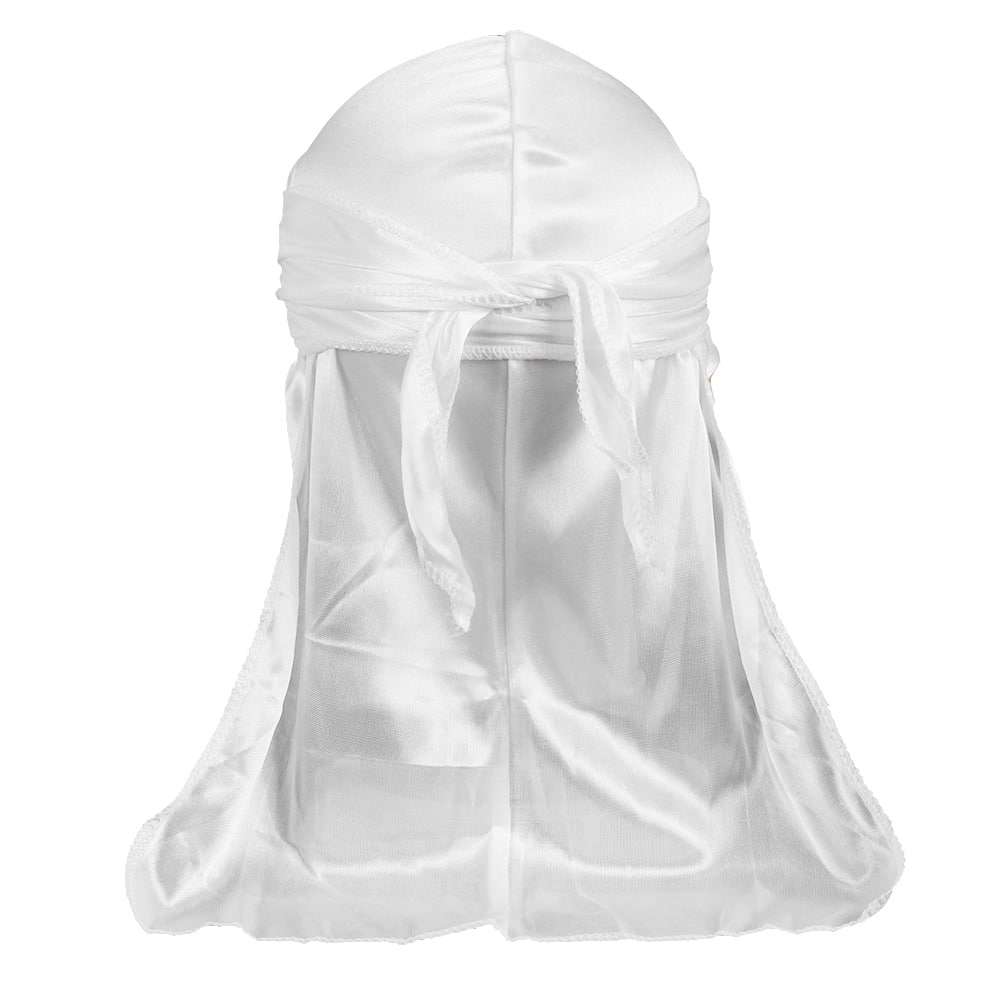 Silky Finish Durag Unisex Headwrap (ice white)