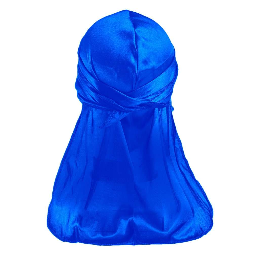 Durag Boss Silky Satin Durag with Extra Length Ties (Royal Blue)