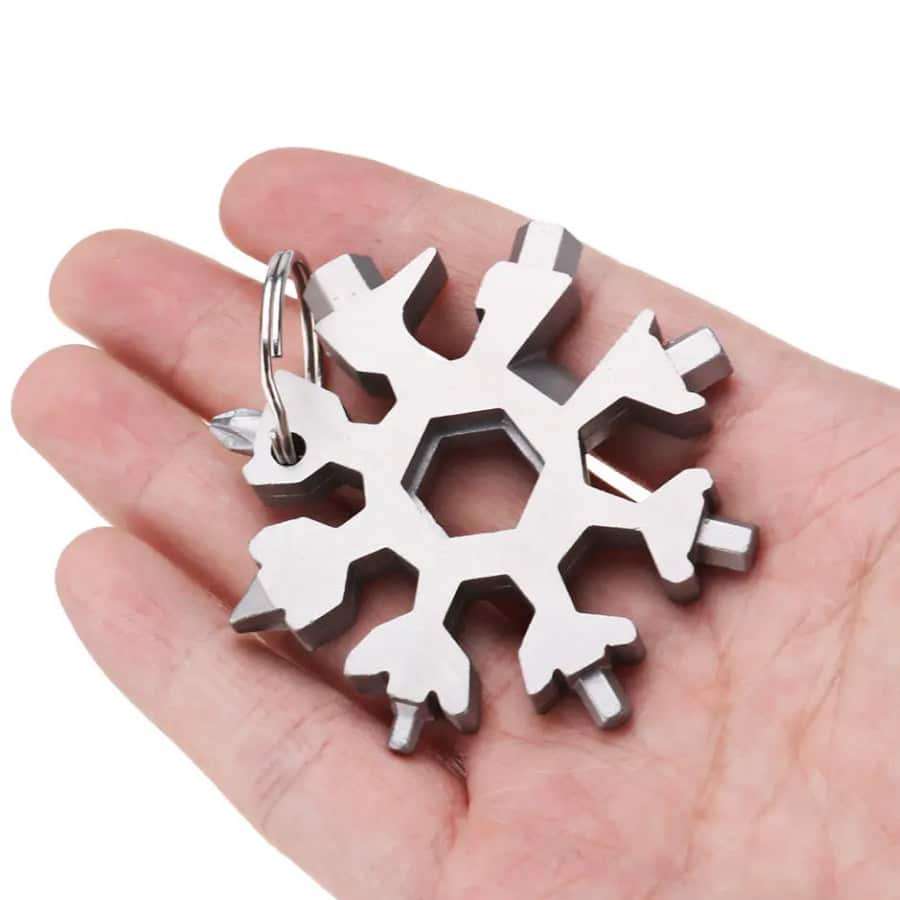 18-in-1 Snowflake Portable Multi-tool Screwdriver & Wrench (silver)