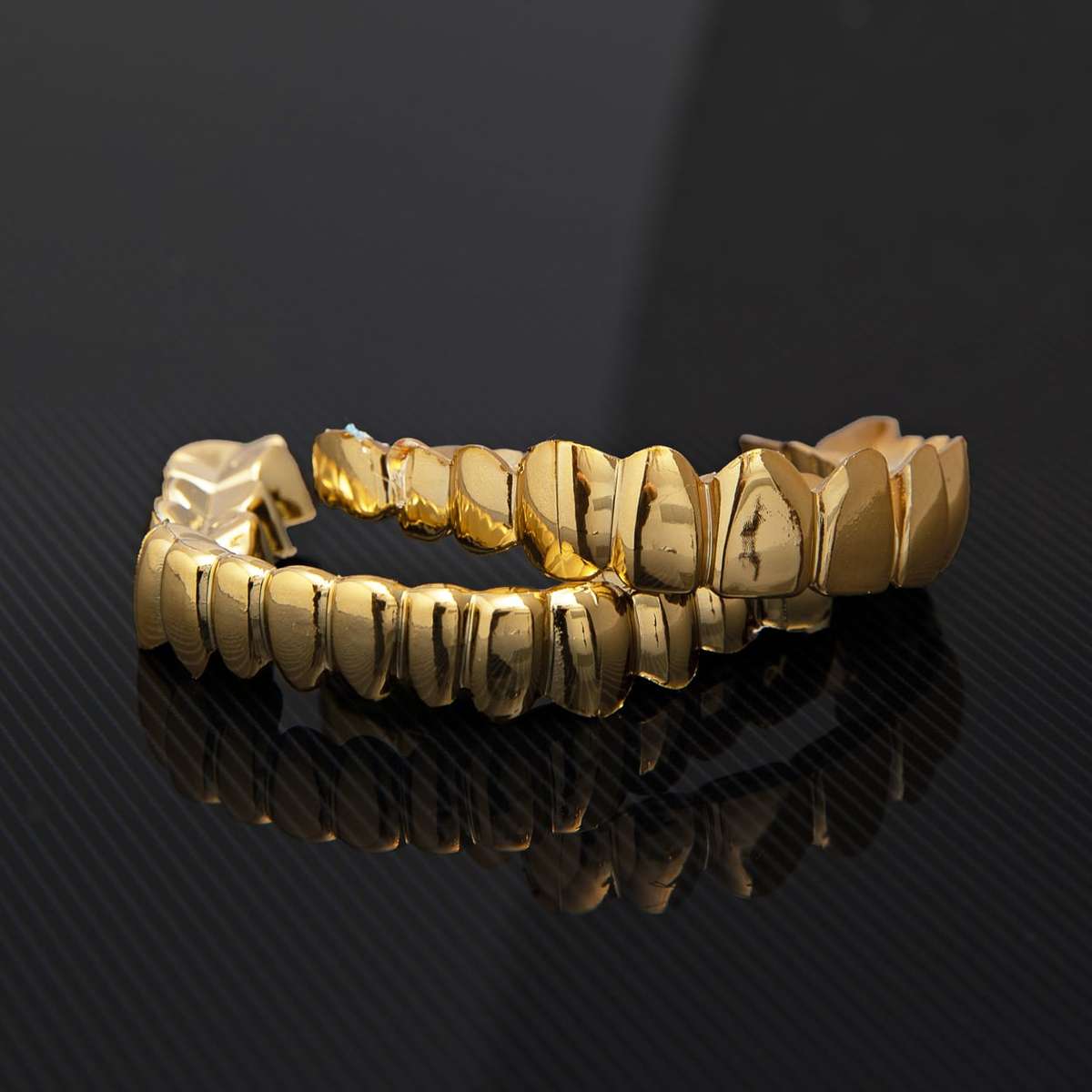 SowSmile Silicon Gold Teeth Grillz Veneers (upper & lower set)