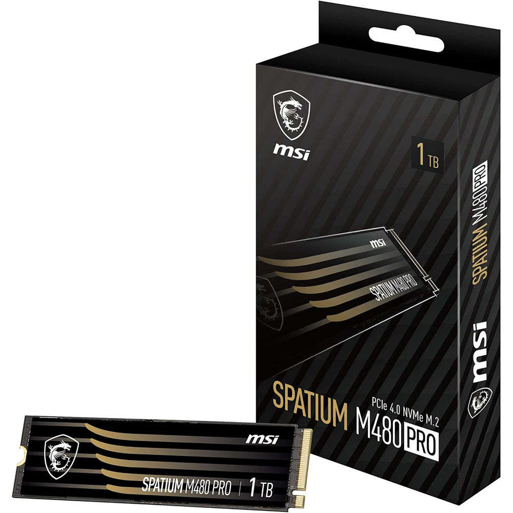 MSI Gaming SPATIUM M480 PRO PCIe 4.0 NVMe M.2 1TB Internal SSD
