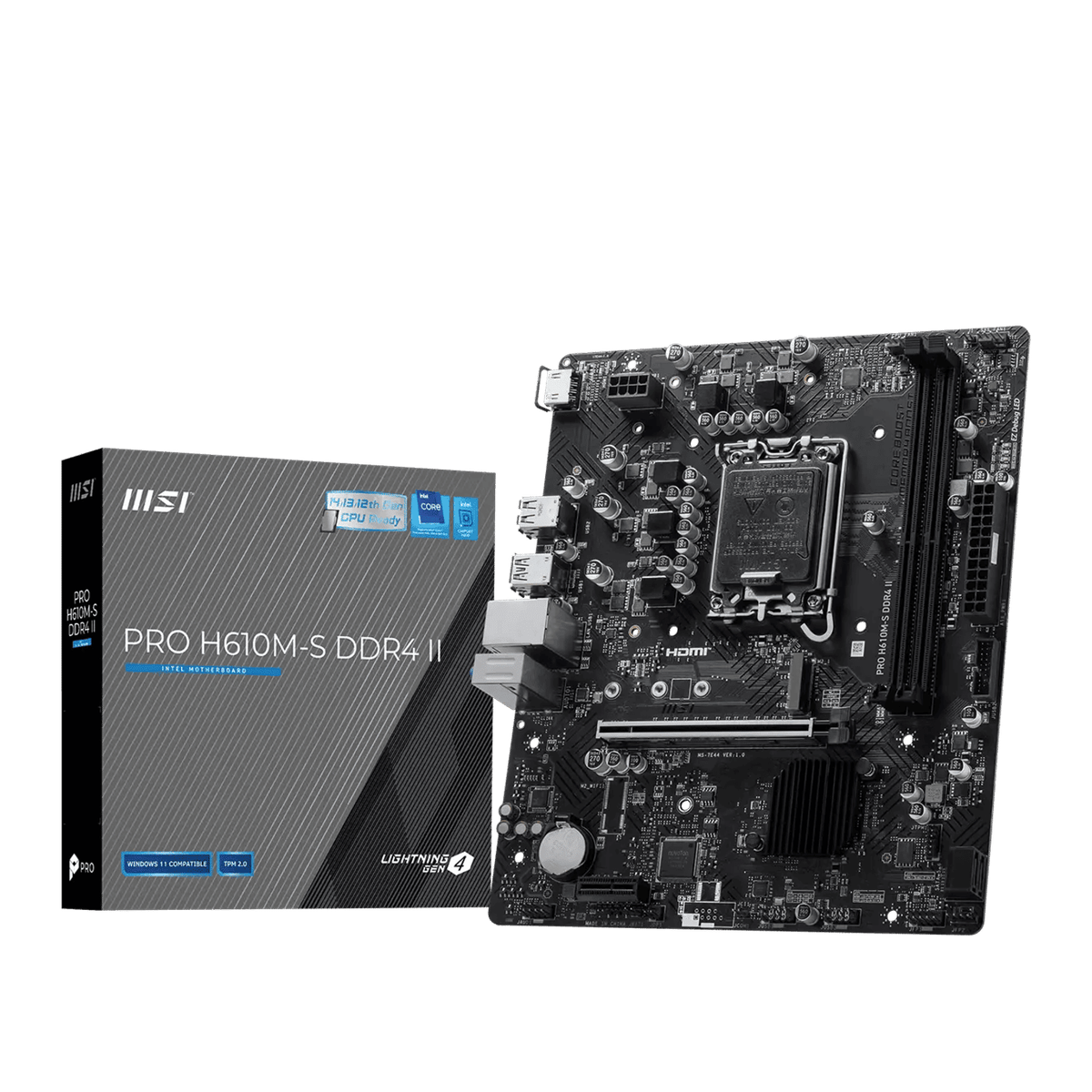 MSI PRO H610M-S DDR4 II LGA1700 M-ATX Motherboard